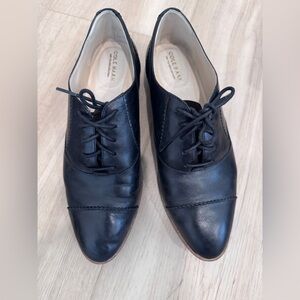 Cole Haan Black Leather Oxford Shoes
